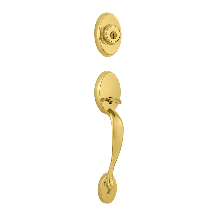 Kwikset 802CELIP-L03V1 Chelsea Dummy Exterior Handleset with New Chassis Lifetime Brass Finish