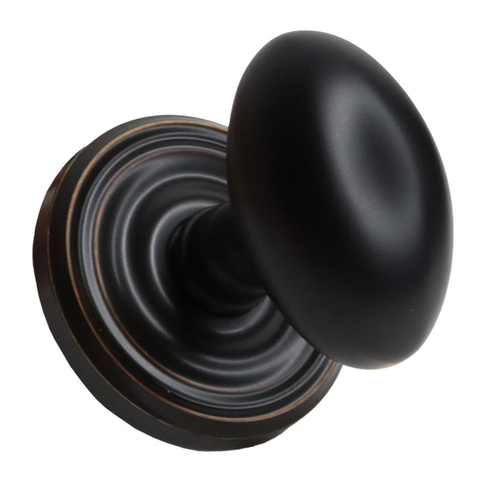 Emtek 8050EUS10B Egg Knob Dummy Pair with Regular Rose for 1-1/4" to 2" Door Oil Rubbed Bronze Finish