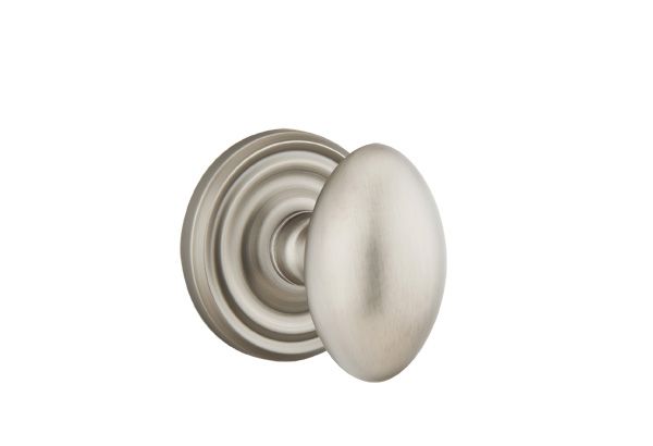 Emtek 8050EUS15A Egg Knob Dummy Pair with Regular Rose for 1-1/4" to 2" Door Pewter Finish