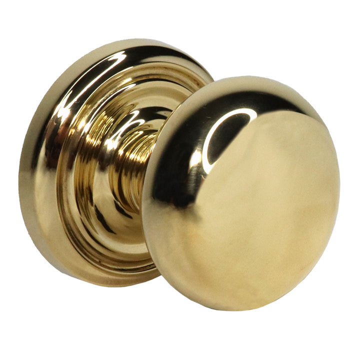 Emtek 8050PUS3NL Providence Knob Dummy Pair with Regular Rose for 1-1/4" to 2" Door Unlacquered Brass Finish