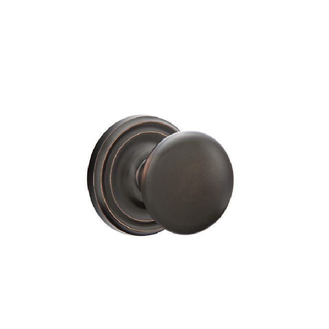 Emtek 8100PUS10B Providence Knob 2-3/8" Backset Passage with Regular Rose for 1-1/4" to 2" Door Oil Rubbed Bronze Finish