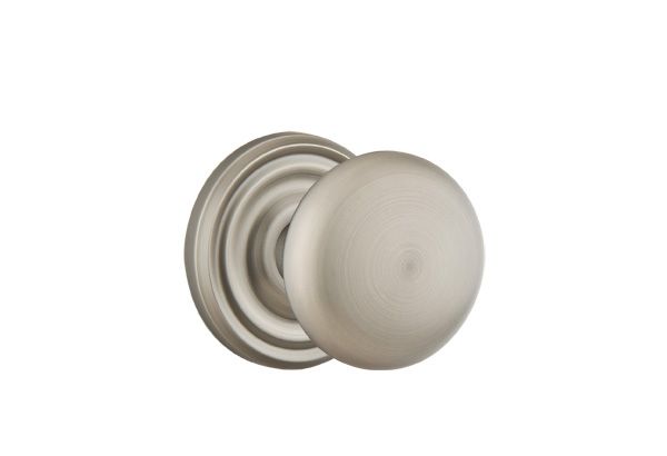 Emtek 8100PUS15A Providence Knob 2-3/8" Backset Passage with Regular Rose for 1-1/4" to 2" Door Pewter Finish