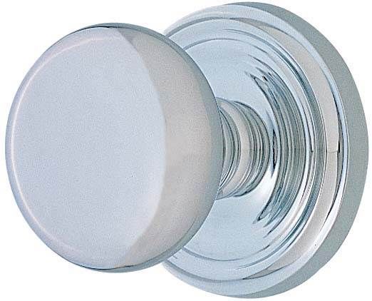 Emtek 8100PUS26 Providence Knob 2-3/8" Backset Passage with Regular Rose for 1-1/4" to 2" Door Polished Chrome Finish