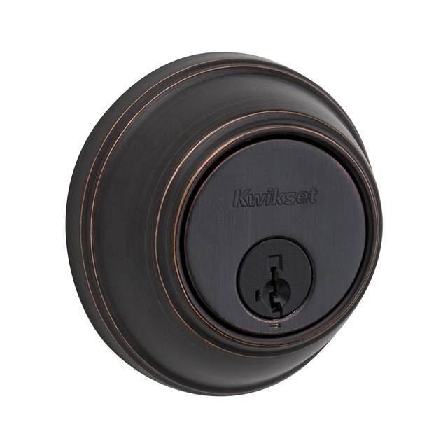 Kwikset 816-11PS Key Control Deadbolt SmartKey with RCAL Latch and RCS Strike Venetian Bronze Finish