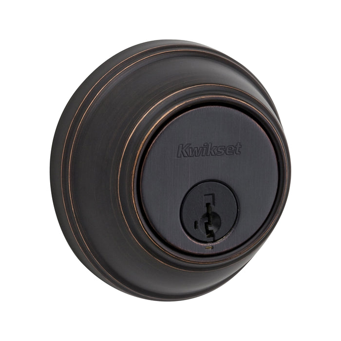 Kwikset 817-11PS UL Key Control Deadbolt SmartKey with RCAL Latch and RCS Strike Venetian Bronze Finish