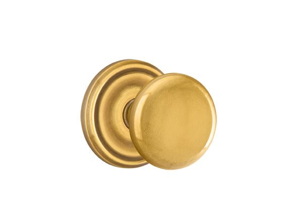 Emtek 8200PUS7 Providence Knob 2-3/8" Backset Privacy with Regular Rose for 1-1/4" to 2" Door French Antique Brass Finish