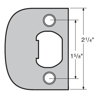 Kwikset 83030-15 UL Square Corner Full Lip Strike Satin Nickel Finish