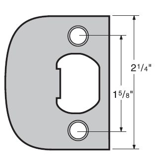 Kwikset 83437-514 Square Corner Full Lip Strike Matte Black Finish