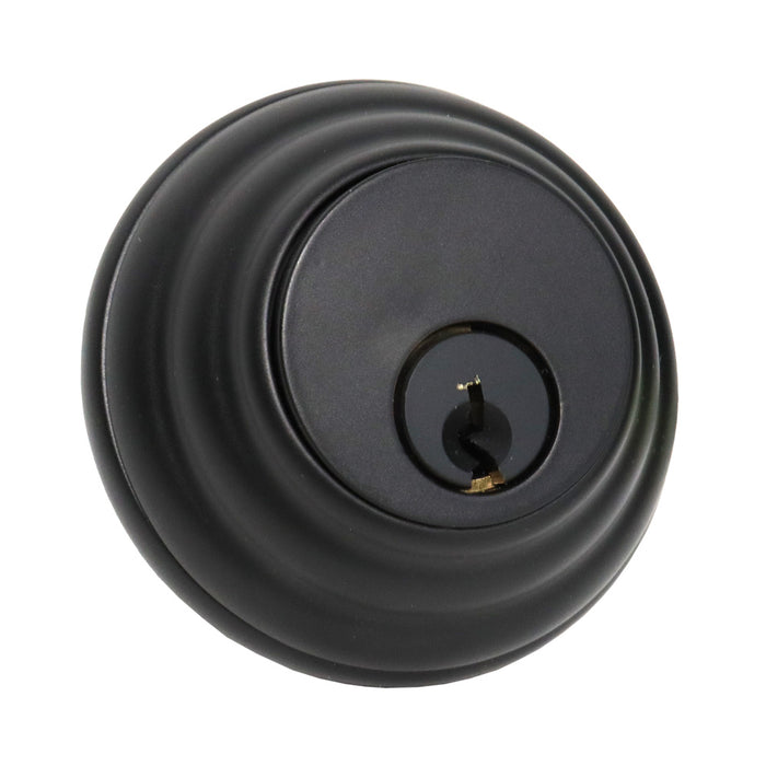 Emtek 8455US19 Low Profile Single Cylinder Deadbolt Flat Black Finish