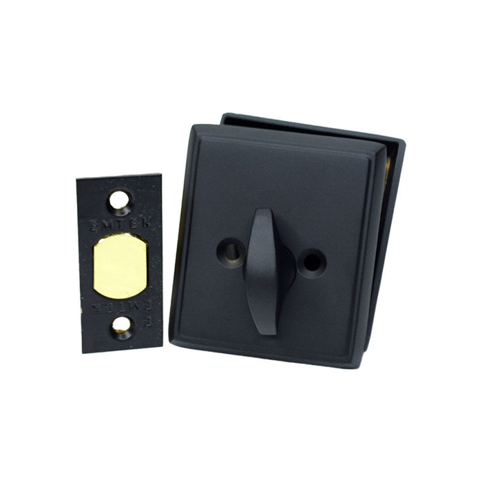 Emtek 8468US19 Rectangular Single Cylinder Deadbolt for 1-3/8" to 2-1/8" Door Flat Black Finish