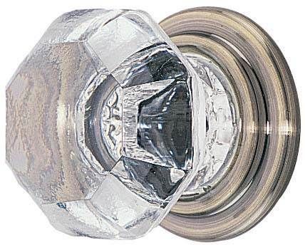 Emtek 86010US7 Old Town Clear 1" Cabinet Knob French Antique Brass Finish