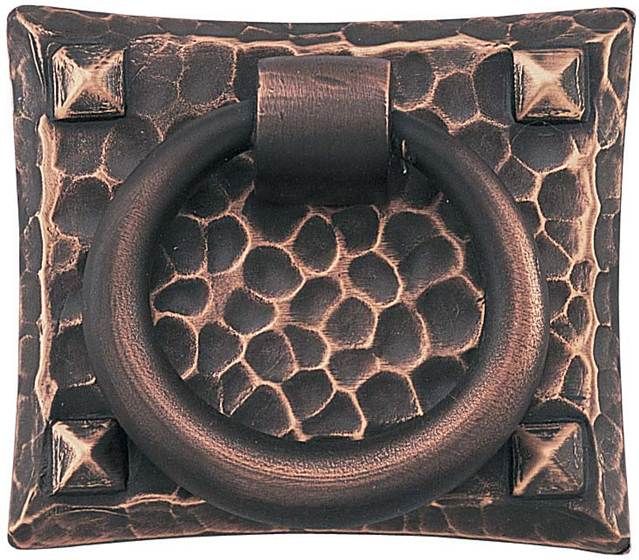 Emtek 86040US10B Hammered Ring Cabinet Pull 1-3/4" X 1-1/2" Oil Rubbed Bronze Finish