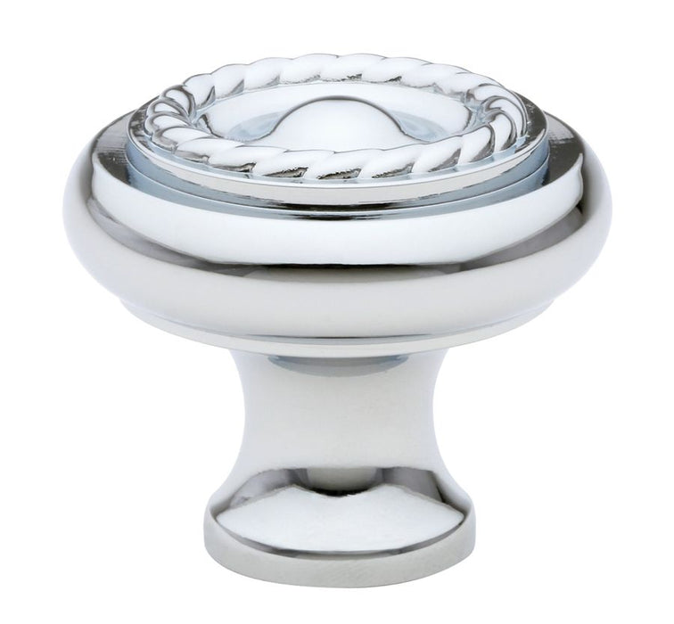 Emtek 86113US26 Rope 1-1/4" Cabinet Knob Polished Chrome Finish