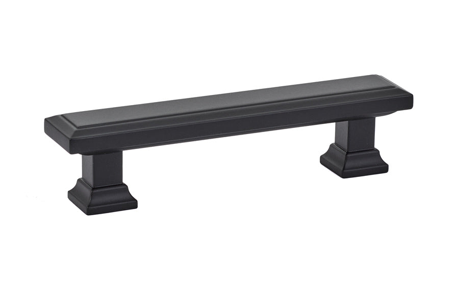 Emtek 86300US19 Geometric Rectangular Cabinet Pull with 3-1/2" Center to Center Flat Black Finish