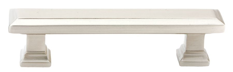 Emtek 86301US15 Geometric Rectangular Cabinet Pull with 4" Center to Center Satin Nickel Finish