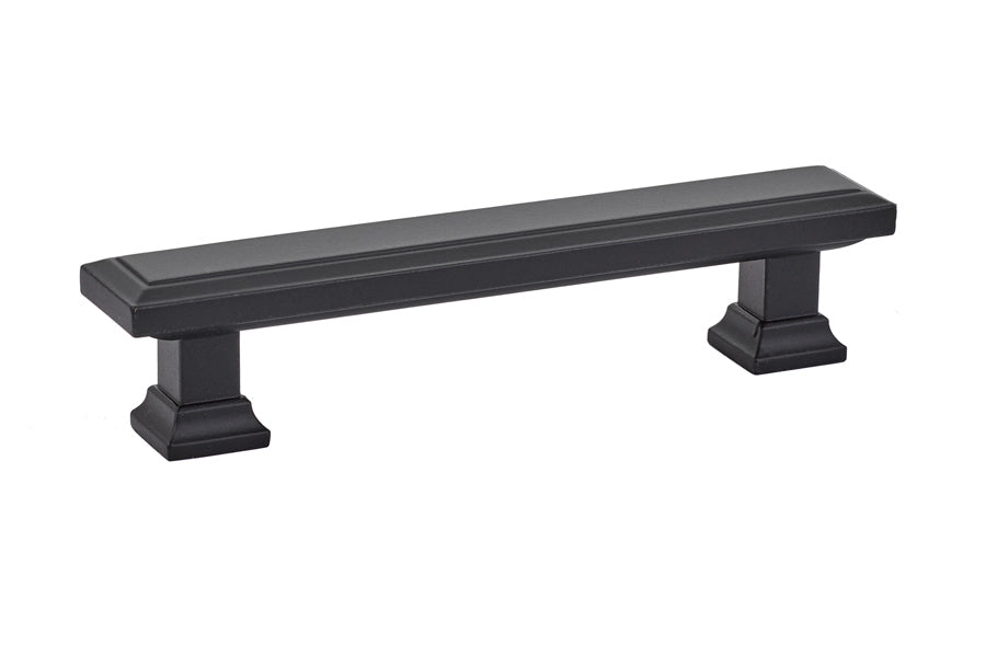 Emtek 86301US19 Geometric Rectangular Cabinet Pull with 4" Center to Center Flat Black Finish