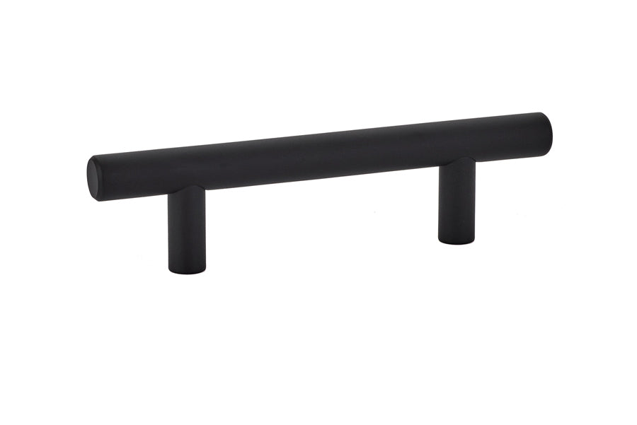 Emtek 86358US19 Brass Bar Cabinet Pull with 3" Center to Center Flat Black Finish