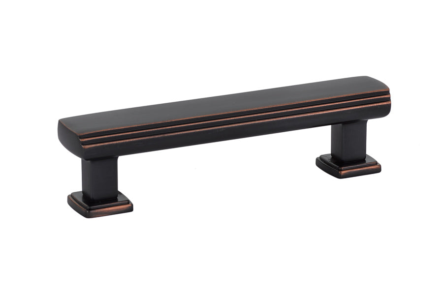 Emtek 86422US10B Art Deco Cabinet Pull with 3-1/2" Center to Center Oil Rubbed Bronze Finish