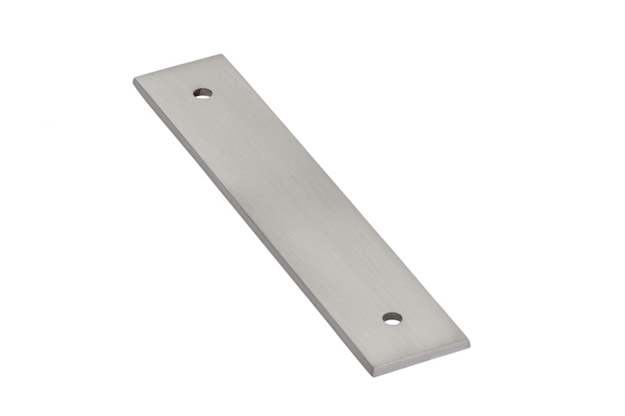 Emtek 86435US15 Art Deco Rectangular Backplate for Cabinet Pull with 4" Center to Center Satin Nickel Finish