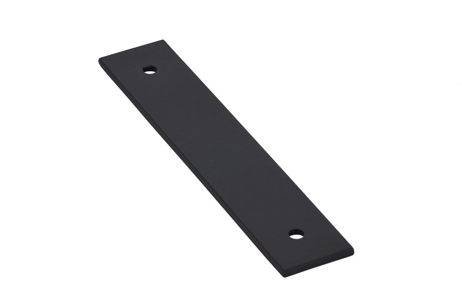 Emtek 86435US19 Art Deco Rectangular Backplate for Cabinet Pull with 4" Center to Center Flat Black Finish