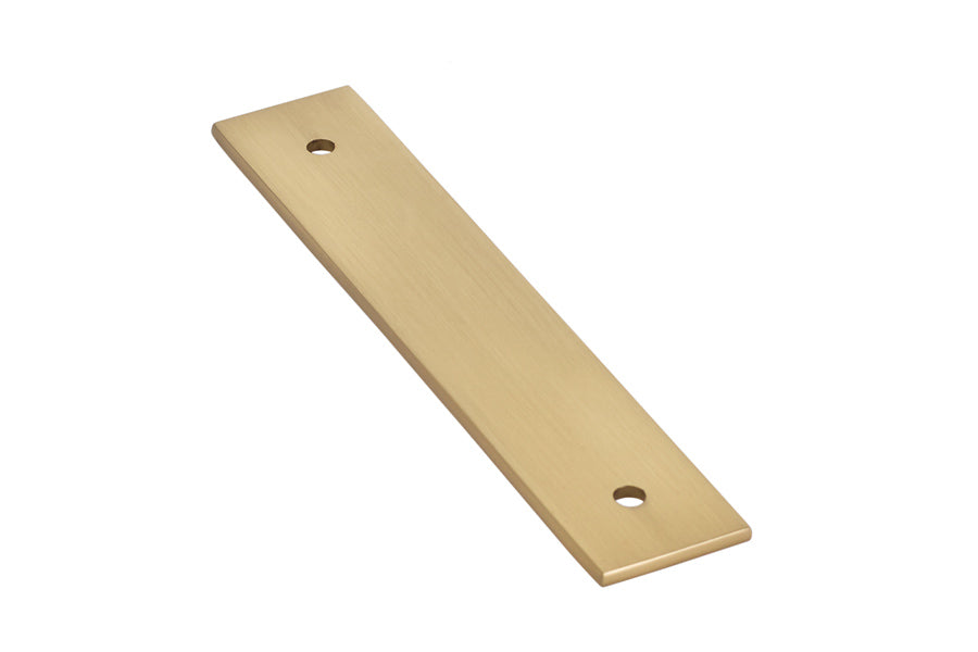 Emtek 86435US4 Art Deco Rectangular Backplate for Cabinet Pull with 4" Center to Center Satin Brass Finish