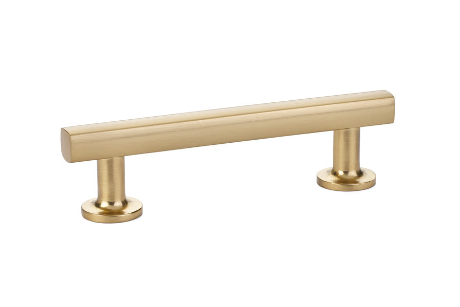 Emtek 86453US4 Freestone Cabinet Pull with 3-1/2" Center to Center Satin Brass Finish