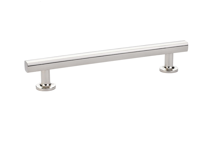 Emtek 86455US14 Freestone Cabinet Pull with 6" Center to Center Polished Nickel Lifetime Finish