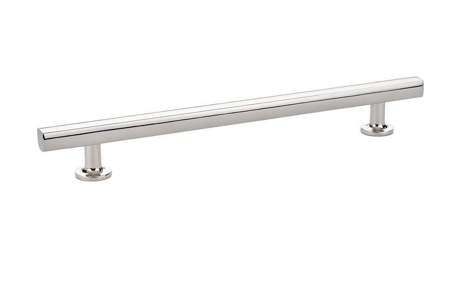 Emtek 86456US14 Freestone Cabinet Pull with 8" Center to Center Polished Nickel Lifetime Finish