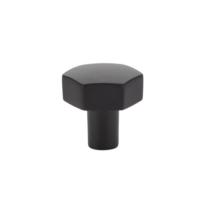 Emtek 86457US19 Mod Hex 1-1/8" Cabinet Knob Flat Black Finish