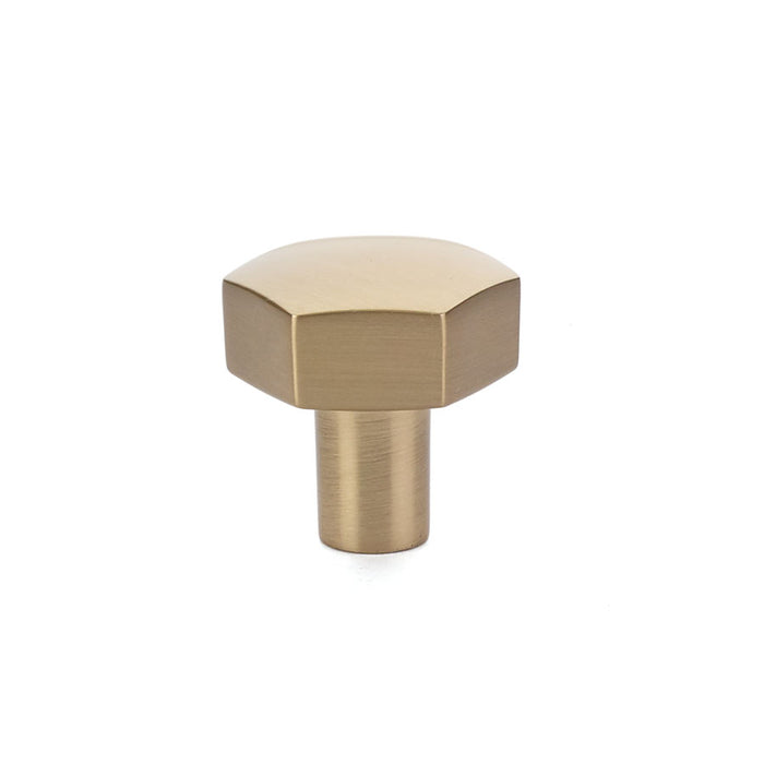 Emtek 86457US4 Mod Hex 1-1/8" Cabinet Knob Satin Brass Finish