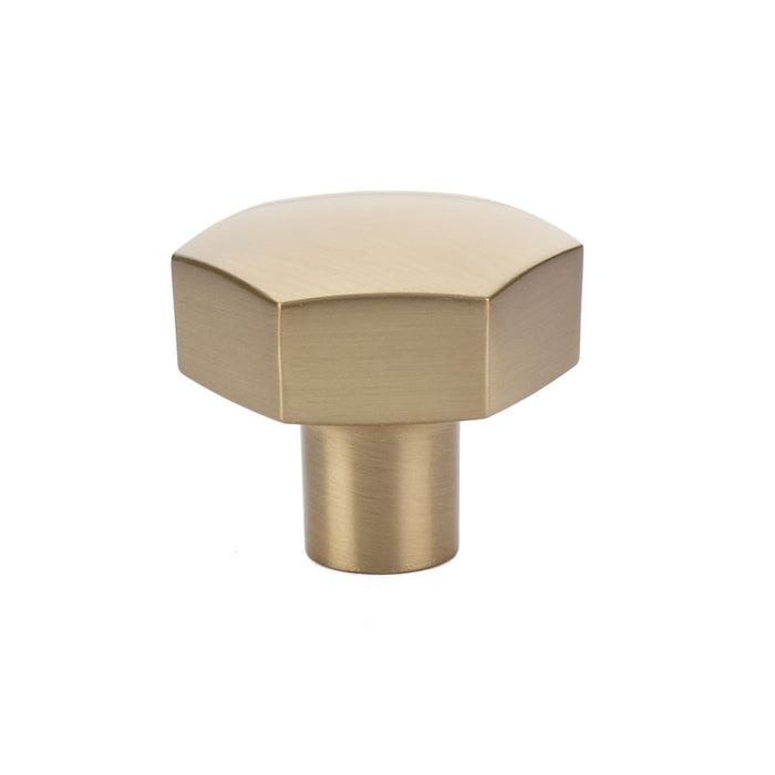 Emtek 86458US4 Mod Hex 1-1/2" Cabinet Knob Satin Brass Finish