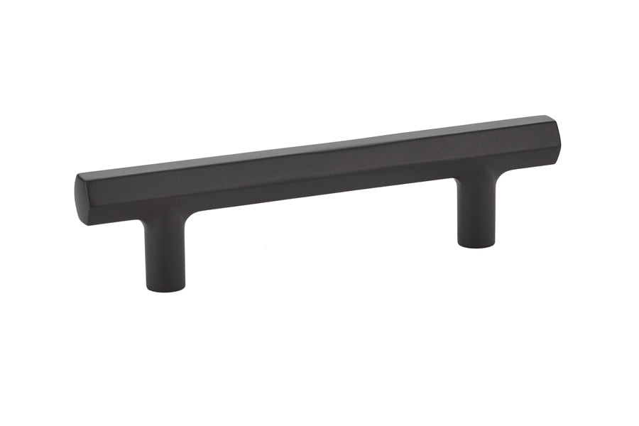 Emtek 86459US19 Mod Hex Cabinet Pull with 3-1/2" Center to Center Flat Black Finish