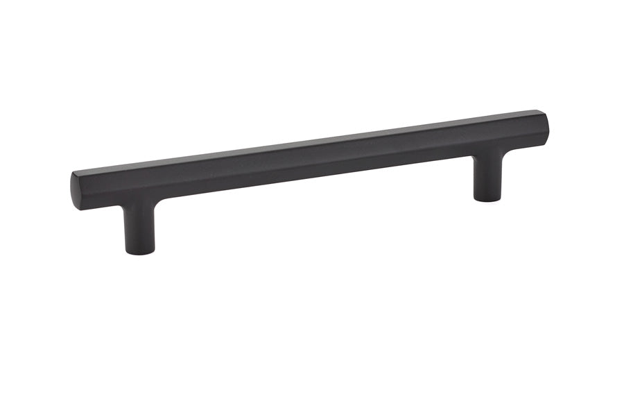 Emtek 86461US19 Mod Hex Cabinet Pull with 6" Center to Center Flat Black Finish