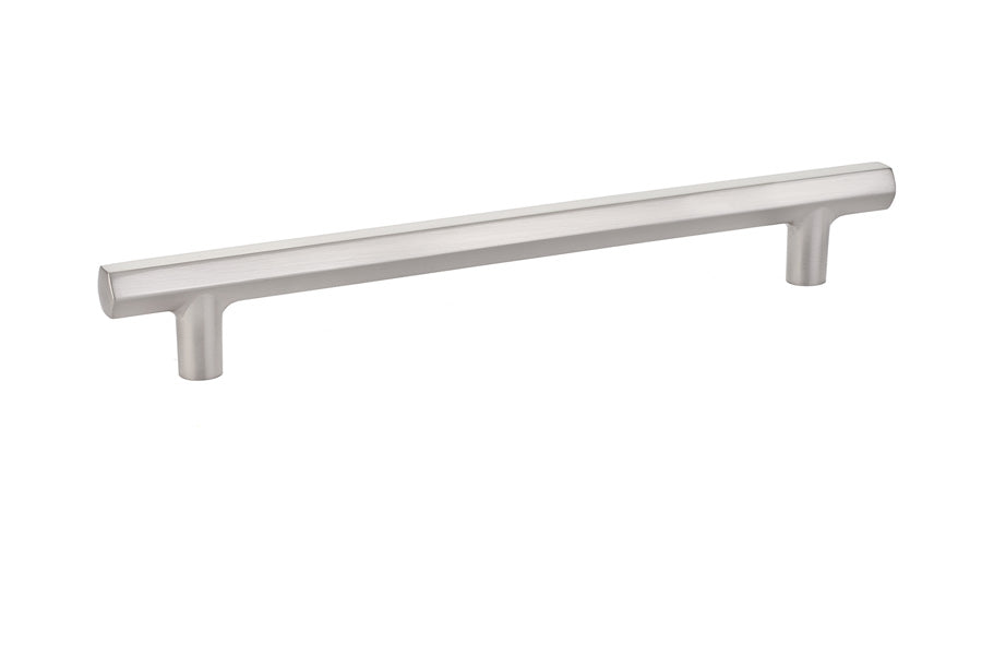 Emtek 86462US15 Mod Hex Cabinet Pull with 8" Center to Center Satin Nickel Finish