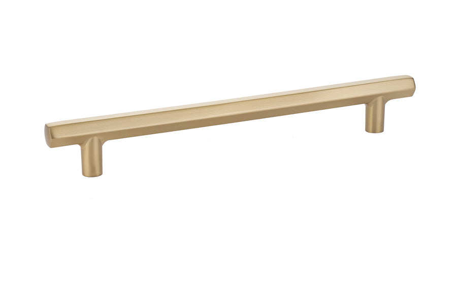 Emtek 86462US4 Mod Hex Cabinet Pull with 8" Center to Center Satin Brass Finish