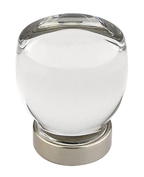 Emtek 86562US15 Juneau 1-1/8" Glass Cabinet Knob Satin Nickel Finish