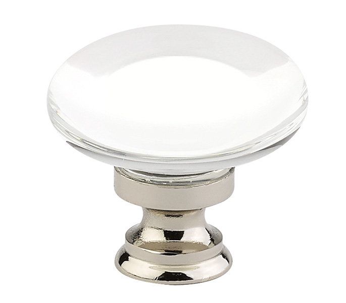 Emtek 86567US15 Providence 1-3/8" Glass Cabinet Knob Satin Nickel Finish