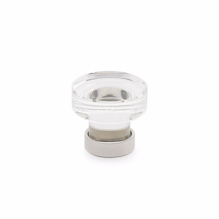 Emtek 86569US14 Grayson 1-1/4" Glass Cabinet Knob Polished Nickel Lifetime Finish