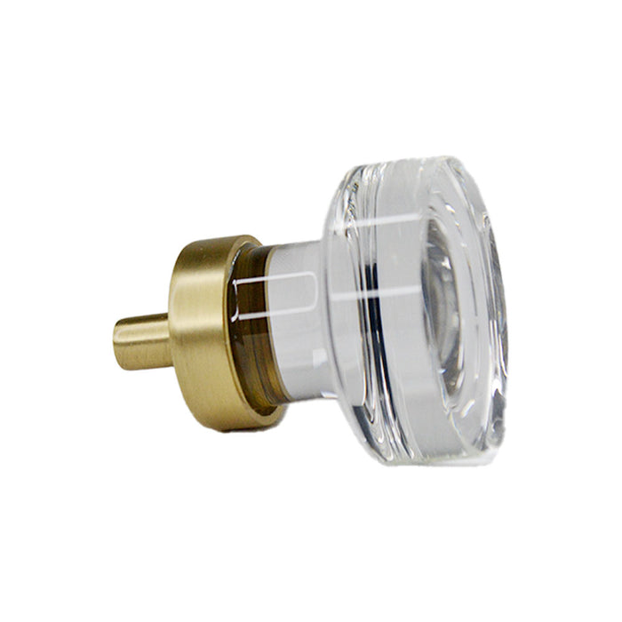 Emtek 86569US4 Grayson 1-1/4" Glass Cabinet Knob Satin Brass Finish