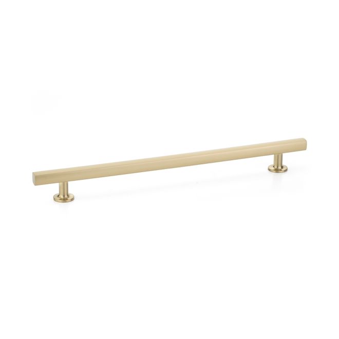 Emtek 86677US4 Freestone Cabinet Pull with 10" Center to Center Satin Brass Finish