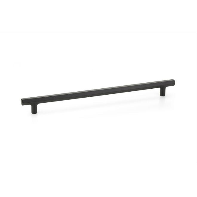 Emtek 86681US19 Mod Hex Cabinet Pull with 12" Center to Center Flat Black Finish