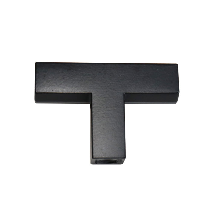 Emtek 86726US19 Warwick T Cabinet Knob Flat Black Finish