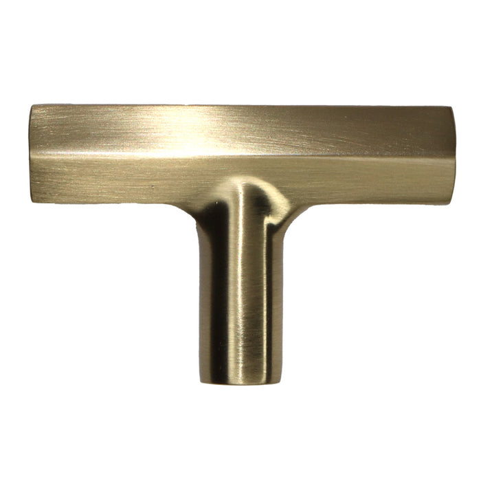 Emtek 86728US4 Mod Hex T Cabinet Knob Satin Brass Finish