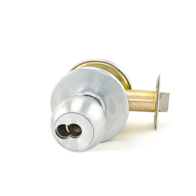 Best 8K37AB4AS3626 8K Series 2-3/4" Backset 7 Pin Entry 4 Knob and A Rose ANSI Strike Less Core Satin Chrome Finish