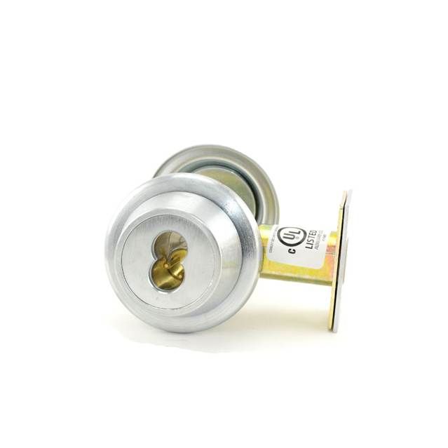 Best 8T37KSTK626 8T Series 2-3/4" Backset 7 Pin Single Cylinder Deadbolt Standard Strike Less Core Satin Chrome Finish