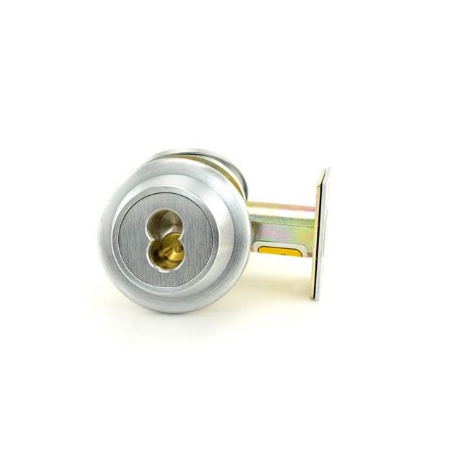 Best 8T37LSTK626 8T Series 2-3/4" Backset 7 Pin Single Cylinder No Turnknob Deadbolt Standard Strike Less Core Satin Chrome Finish