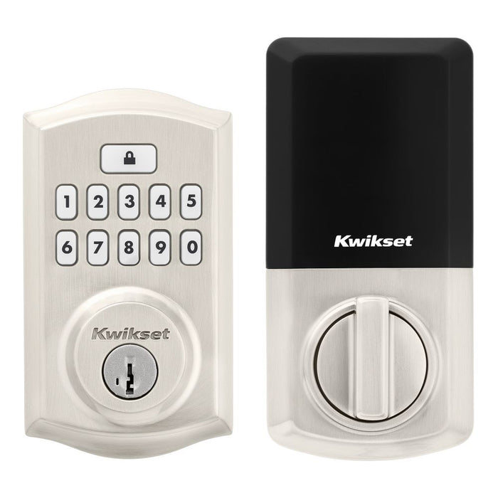 Kwikset 9260TRL-15S Traditional SmartCode Keypad Electronic Deadbolt SmartKey Satin Nickel Finish