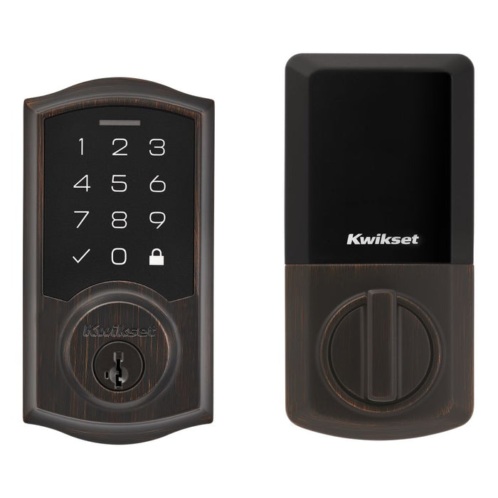 Kwikset 9270TRL-11PS Traditional SmartCode Touchpad Electronic Deadbolt SmartKey Venetian Bronze Finish