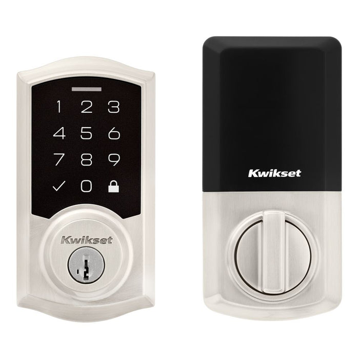 Kwikset 9270TRL-15S Traditional SmartCode Touchpad Electronic Deadbolt SmartKey Satin Nickel Finish