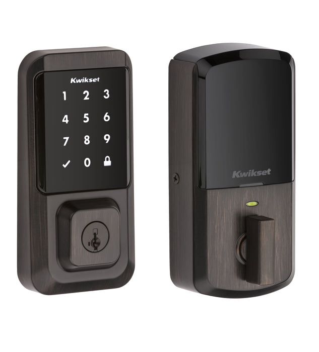 Kwikset 939WIFITSCR-11PS Halo Wi-Fi Enabled Smart Lock Deadbolt with Touchscreen and SmartKey Backup Venetian Bronze Finish